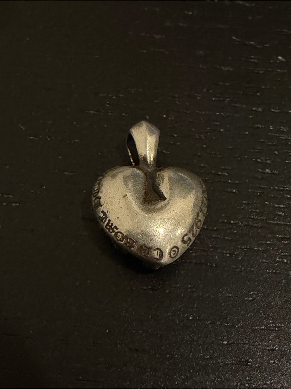 Chrome Cemetery Heart Charm .925 silver - Picture 2 of 5